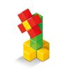 Geomag MagiCube 24 db-os mágneses építőkocka - Green Line