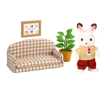 Sylvanian Csoki Nyuszi papa heverővel