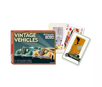 Vintage járművek römi kártya 2x55 lap - Piatnik