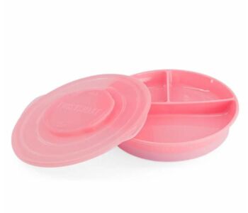 Twistshake osztott tányér 6 m pink