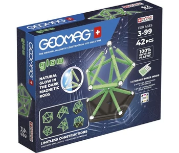 Geomag Glow - foszforeszkáló 42 darabos készlet