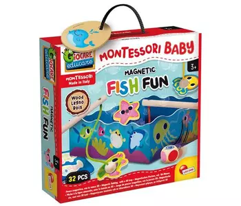 Montessori baby fa mágneses horgászós játék