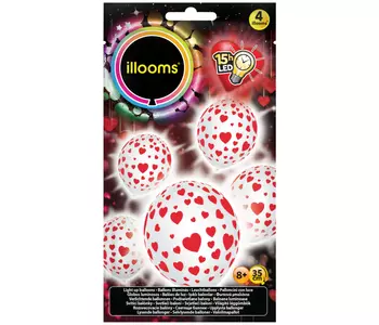 Illooms LED lufi - Valentin szívek 5 db-os