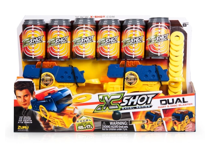 X-Shot Excel Dual Szivacslövő játékpisztoly 2db + 6 db célpont doboz