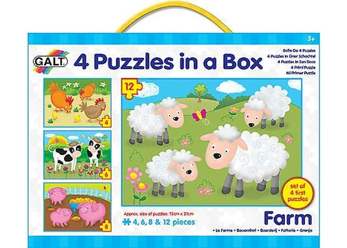 Galt 4 puzzle egy dobozban - farm állatok