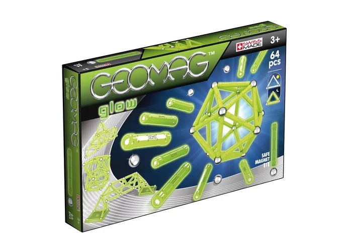 Geomag Glow - foszforeszkáló 64 darabos készlet