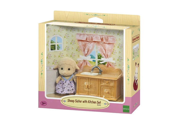 Sylvanian bárány nővér konyha szettel