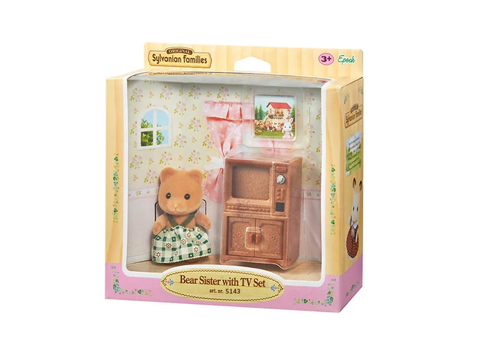 Sylvanian maci nővér TV szettel