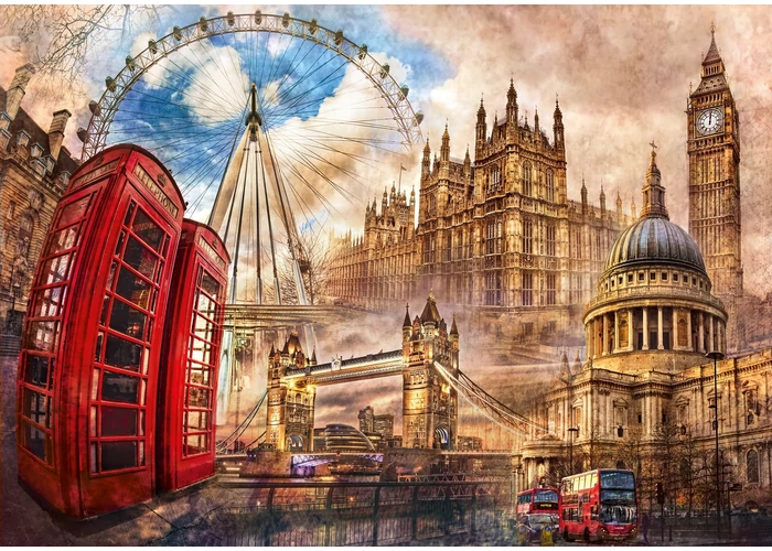 Vintage London 1500 db-os puzzle - Clementoni