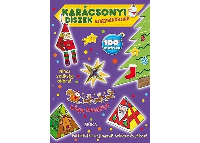 Karácsonyi díszek angyalkáknak - matricás foglalkoztató