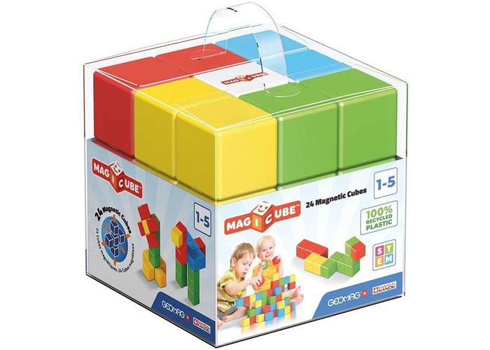 Geomag MagiCube 24 db-os mágneses építőkocka - Green Line