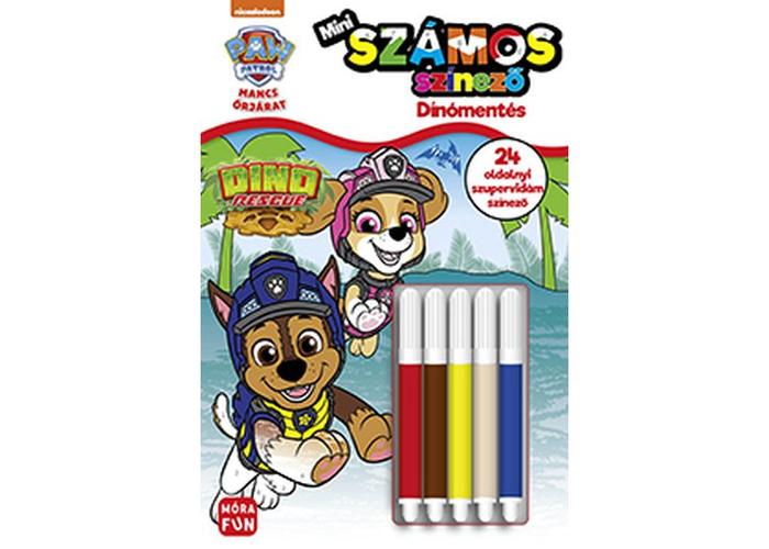 Mancs Őrjárat - mini számos színező - Dínómentés