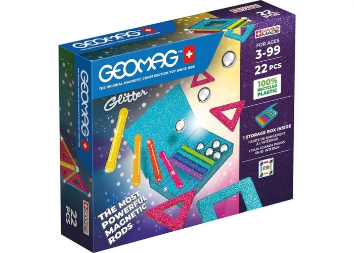 Geomag Glitter 22 db-os mágneses építőjáték