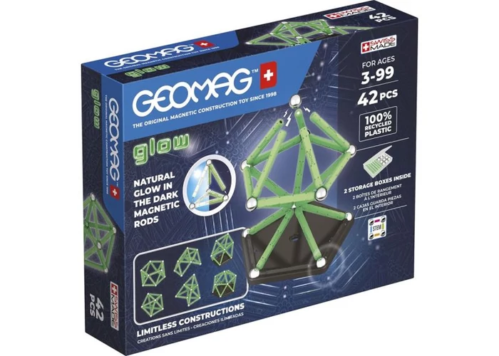 Geomag Glow - foszforeszkáló 42 darabos készlet