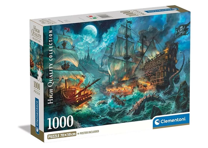 Clementoni Kalóz támadás puzzle, 1000 db-os