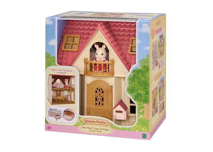 Sylvanian - Piros tetős kezdőház szett