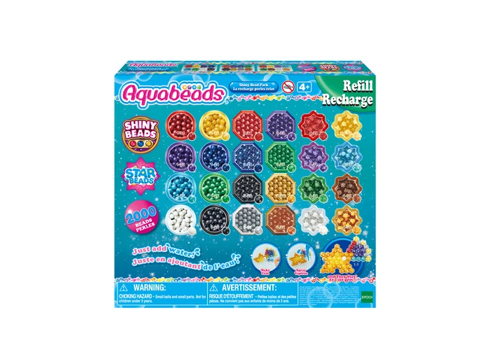 Aqua Beads fényes gyöngyök utántöltő szett 2000 db-os